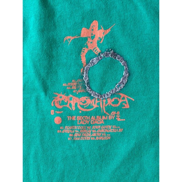 Lady Gaga Chromatica Shirt Size XL Teal Green Graphic Album 2020 Band Rare - Picture 5 of 6